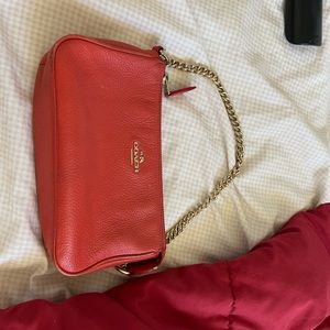 Coach Orange Chain Purse